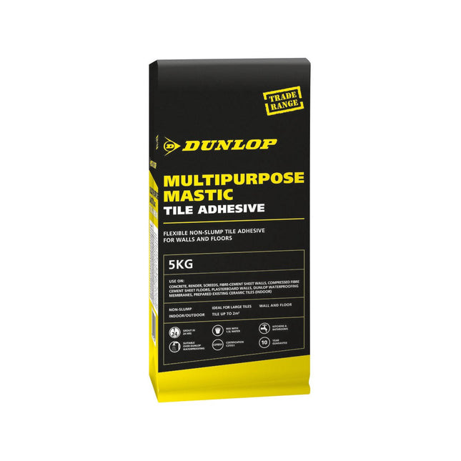 Packshot of Dunlop Mastic Multipurpose Tile Adhesive 5kg