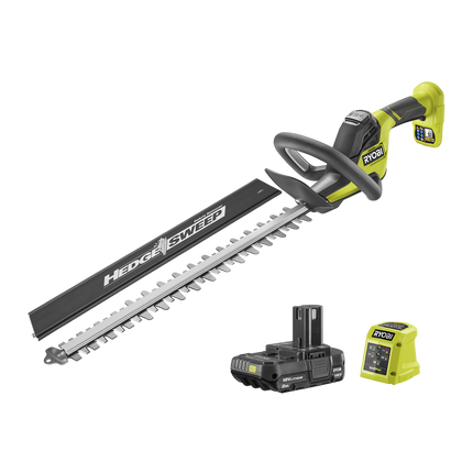 Packshot of Ryobi 18V ONE+ Hedge Trimmer 50cm 2.0Ah Kit for Garden Shaping