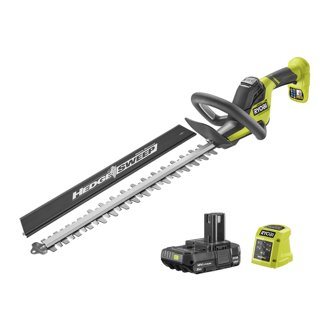 Packshot of Ryobi 18V ONE+ Hedge Trimmer 50cm 2.0Ah Kit for Garden Shaping