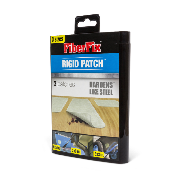 FiberFix Rigid Patch Hardens Like Steel UV Cured x 3 Patches