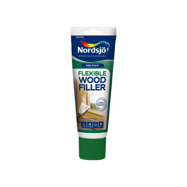 Nordsjo Professional Flexilble Wood Filler Nat 330g Tube