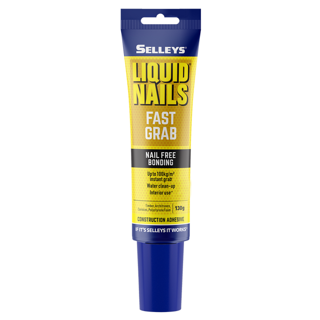 Selleys Fast Grab Liquid Nails High Strenght Construction Adhesive Cartridge 130g Tube