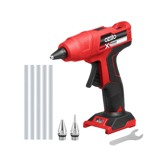 Packshot of Ozito PXC 18V Cordless Glue Gun 11mm Skin Only