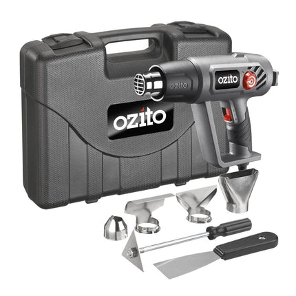 Packshot of Ozito 2000W Variable Temperature Heat Gun for DIY & Paint Removal