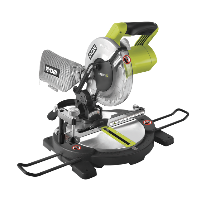 Packshot of Ryobi Compound Mitre Saw 210mm 1200W for Accurate Cuts