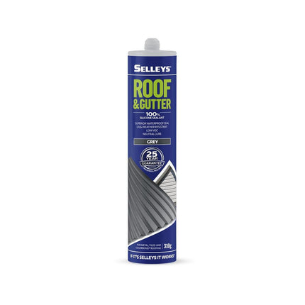 Selleys Roof & Gutter Silicone Sealant UV & Weather Resistant 310g