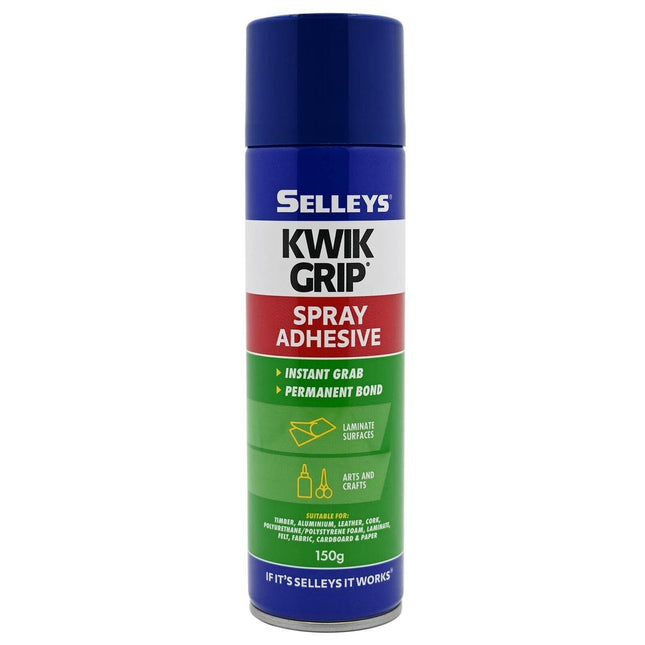 Selleys KwikGrip Spray 150g: The All-Purpose Adhesive for Absorbent & Non-Absorbent Surfaces