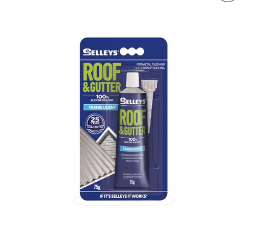 Selleys Roof & Gutter Silicone Sealant UV & Weather Resistant 75g Translucent