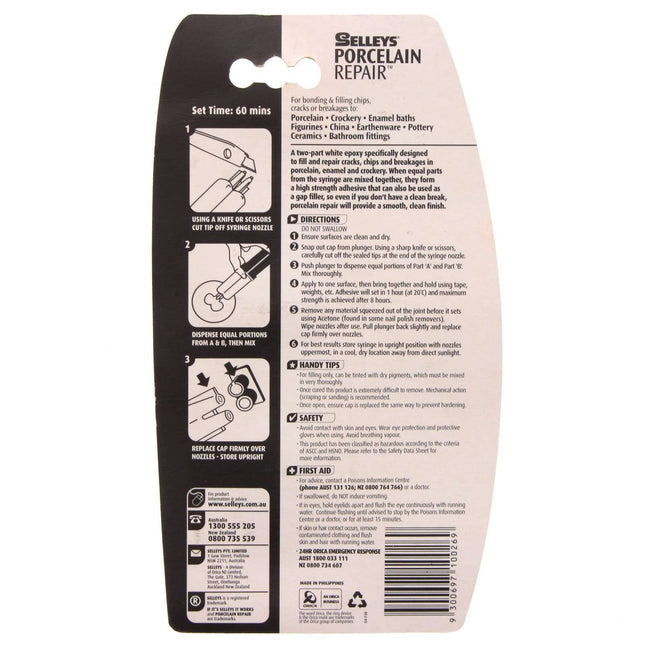 Selleys PorcelainFix Repair Dries White 30g