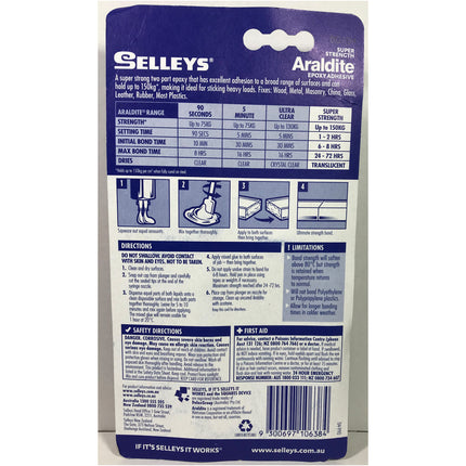 Araldite Super Strenght Expoxy Adhesive Holds Heavy Loads Up to 150Kg 24ml