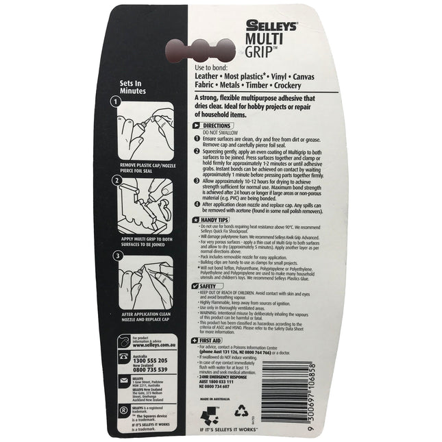 Selleys Multi Grip - All Purpose super strong fast drying adhesive 30ml