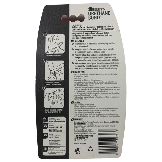 Selleys Urethane Bond Weather and shock proof - Fix Garden Tools, Car Covers, Sports Equipment 30ml