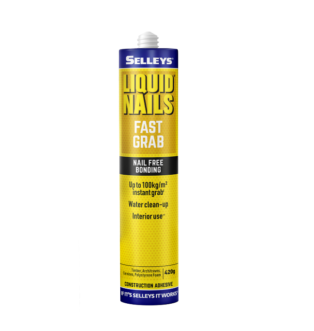 Selleys Fast Grab Liquid Nails High Strenght Construction Adhesive Cartridge 420g