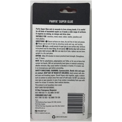 Parfix Super Glue Twin Pack Sets in 10 Seconds 6ml