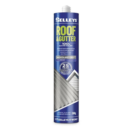 Selleys Roof & Gutter Silicone Sealant UV & Weather Resistant 310g [Woodland Grey]