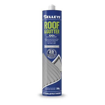 Selleys Roof & Gutter Silicone Sealant UV & Weather Resistant 310g [Gal Grey]