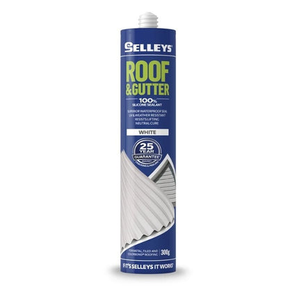 Selleys Roof & Gutter Silicone Sealant UV & Weather Resistant 310g [White]