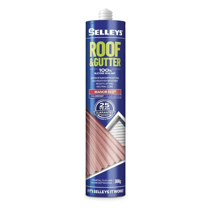 Selleys Roof & Gutter Silicone Sealant UV & Weather Resistant 310g [Red]