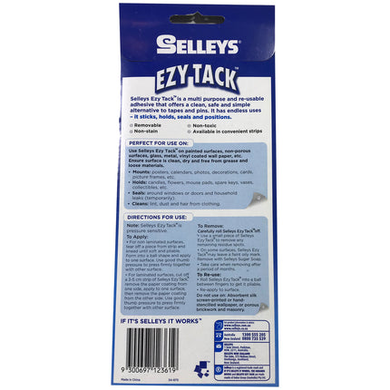 Selleys EZY TACK Re-usable Adhesive Sticks and Holds 75g