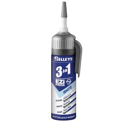 Selleys 3 in 1 White Adhesive Sealant Gap Filler Fast Grab EZI Press