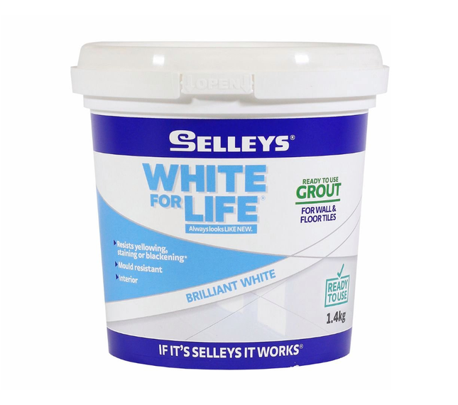 Selleys White For Life Ready to use Grout Brilliant White 1.4Kg