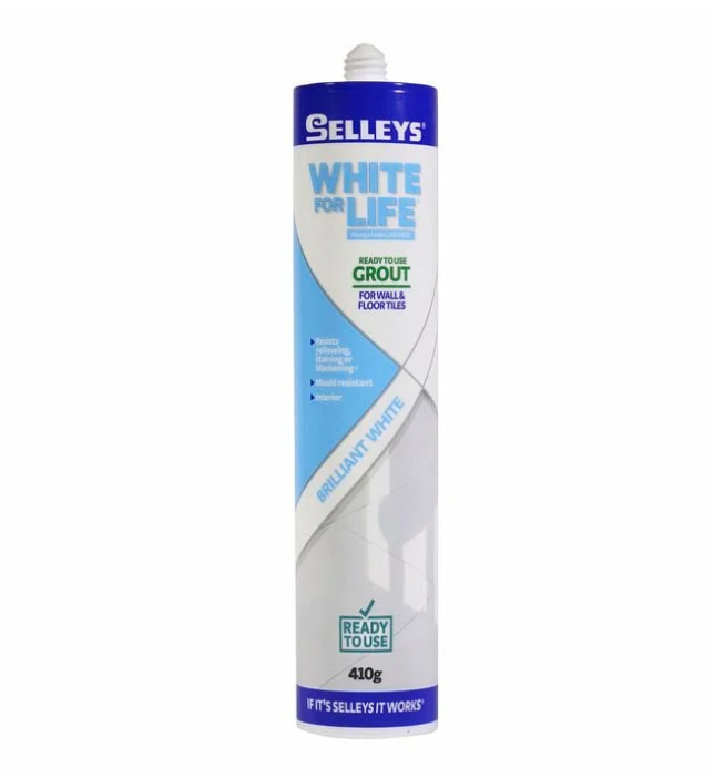 Selleys White For Life Ready To Use Grout Cartridge 410g