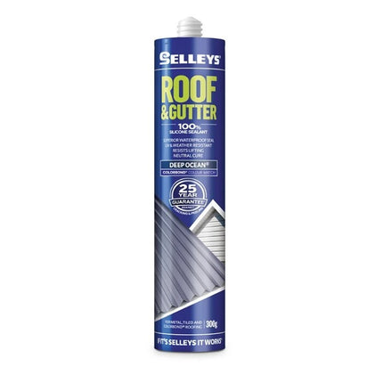 Selleys Roof & Gutter Silicone Sealant UV & Weather Resistant 310g [Deep Ocean]