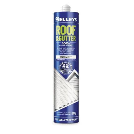 Selleys Roof & Gutter Silicone Sealant UV & Weather Resistant 310g [Surfmist]