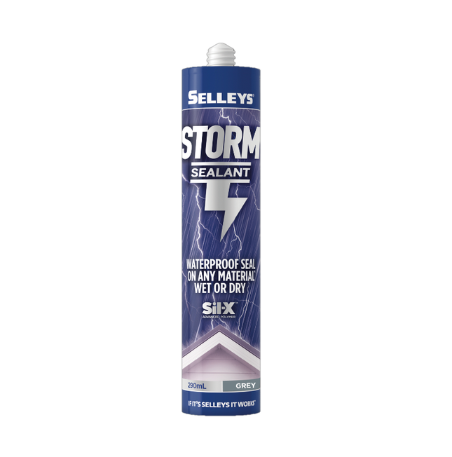 Selleys Storm Sealant [Grey] Waterproof Any Material Wet or Dry Sil-X 290ml