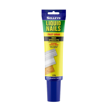 Selleys Fast Grab Liquid Nails High Strenght Construction Adhesive Cartridge 130g Tube