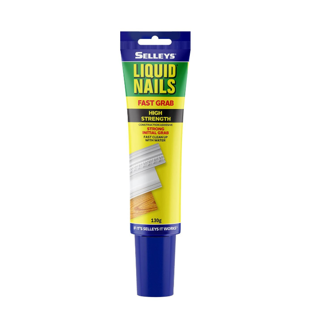 Selleys Fast Grab Liquid Nails High Strenght Construction Adhesive Cartridge 130g Tube