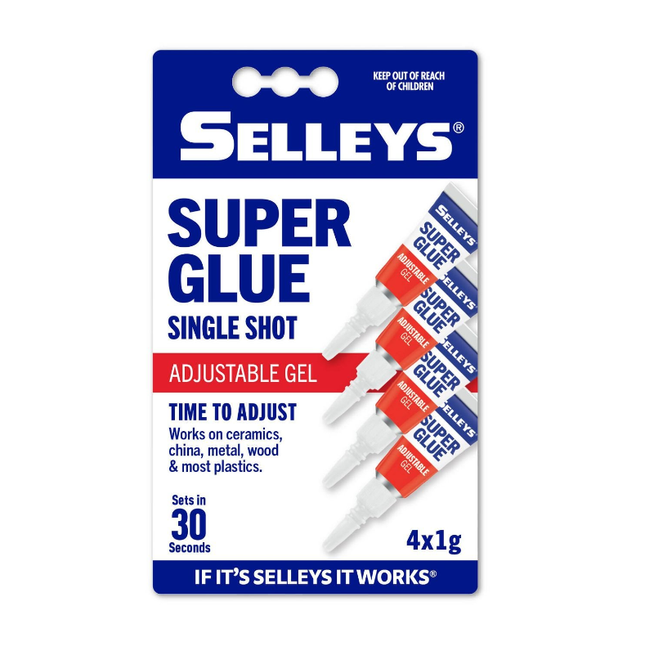 Selleys Super Gel Glue Adjustable 30sec - 4 x 1g