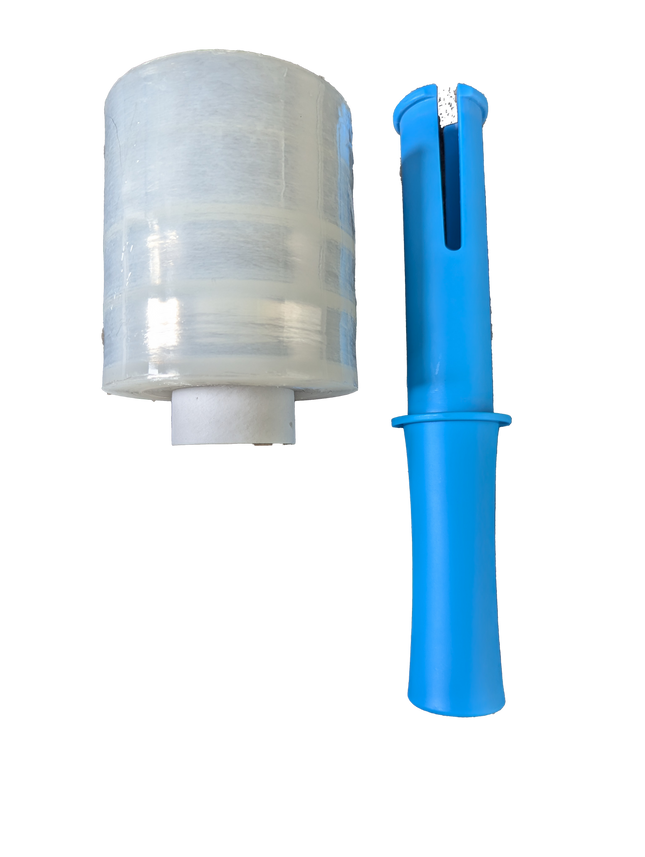 HandyPal GripWrap Pro 100mm x 250m Mini Shrink Wrap - Heavy-Duty, Tear-Resistant, Handheld Packaging Solution