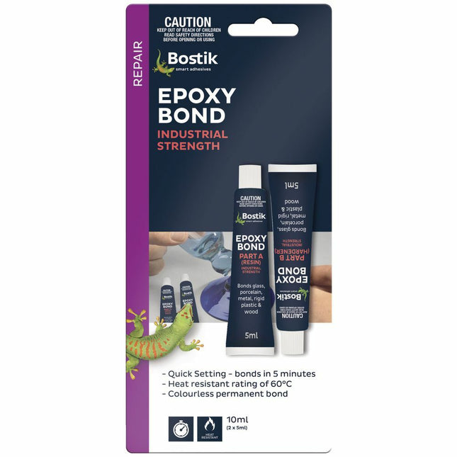 Bostik Epoxy Bond Industrial Strength Adhesive Multi Purpose 10ml