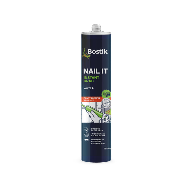 Bostik Nail It Instant Grab White Odorless Adhesive Indoor & Outdoor 290ml