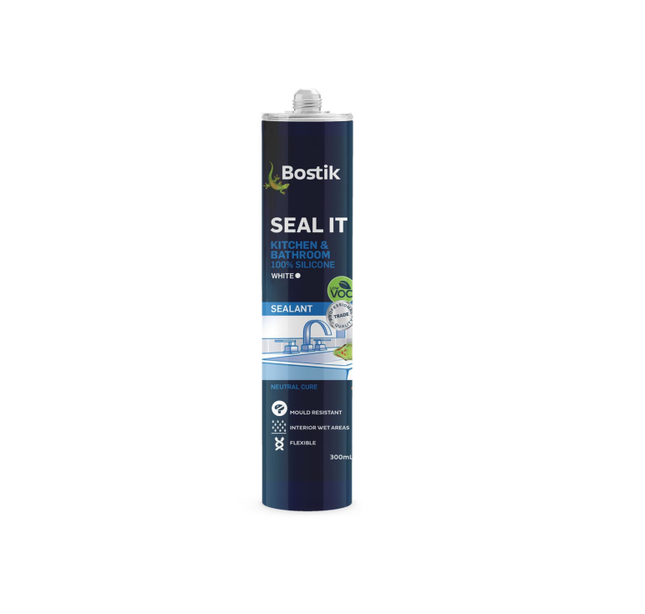 Bostik Seal it Kitchen & Bathroom White: The Ultimate Neutral Cure Sealant for Wet AreasResists Mold & Mildew, UV Resistant, Low Odour