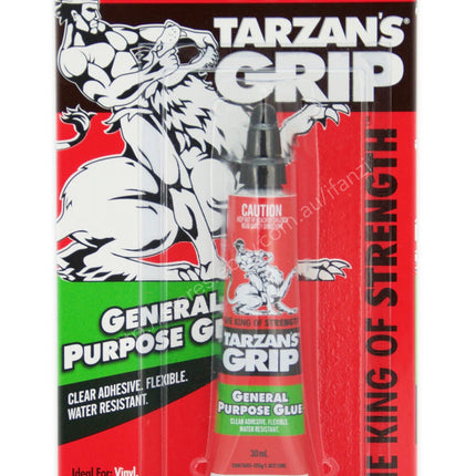 Tarzan's Grip General Purpose Glue Clear Flexible Water Resistant 30ml