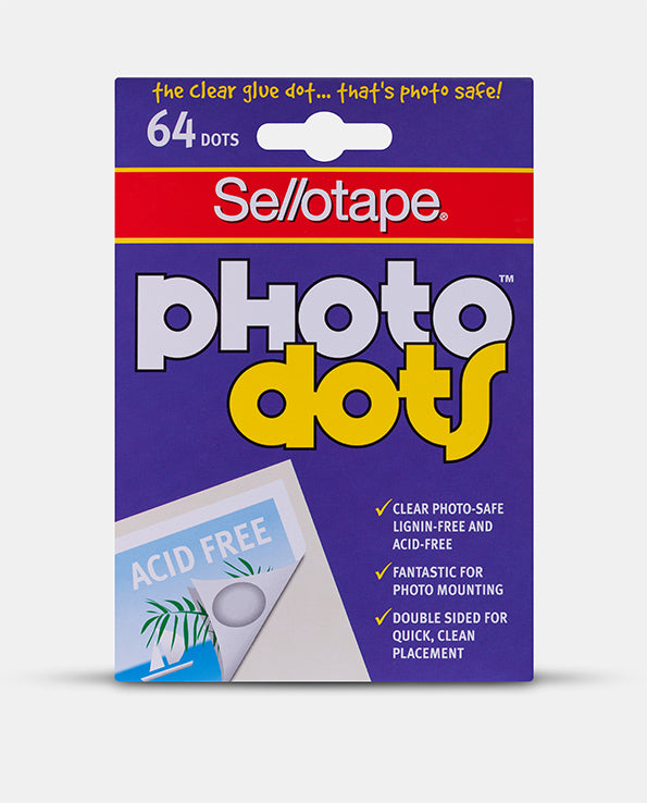 Sellotape Photo Dots Removable Acid Free Double Sided x 64 Dots