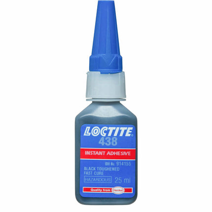 Loctite 438 Instant Adhesive Black Toughened Fast Cure 25ml