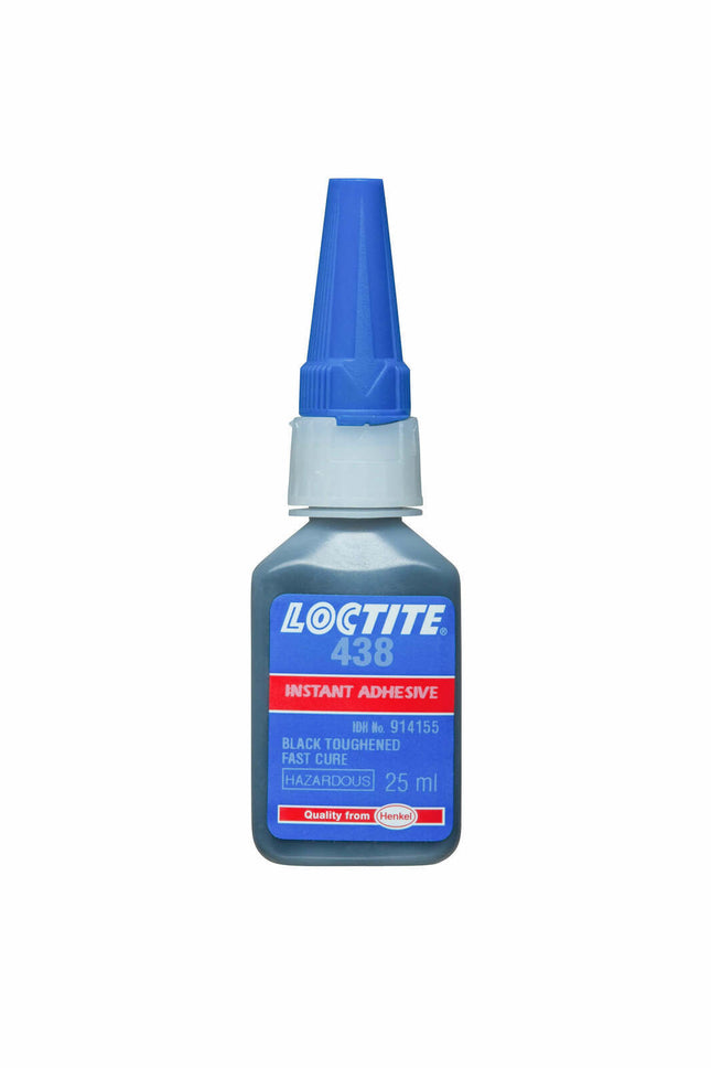 Loctite 438 Instant Adhesive Black Toughened Fast Cure 25ml