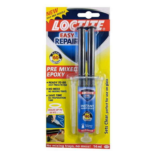 Loctite Easy Repair Pre-mixed Epoxy no mess 60 seconds setting 14ml