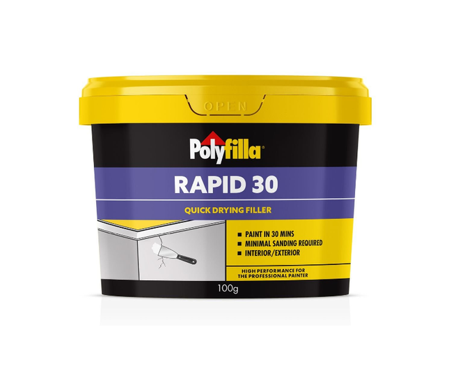 Polyfilla Rapid 30 100g: Your Go-To Quick-Set Filler for Interior and Exterior Surfaces