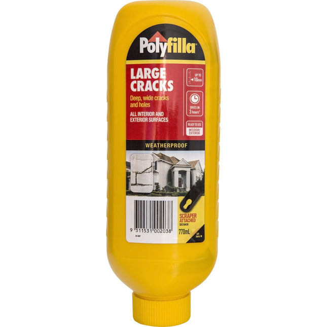 Polyfilla Large Cracks Filler Interior & Exterior Up to 10mm Weatherproof 770ml