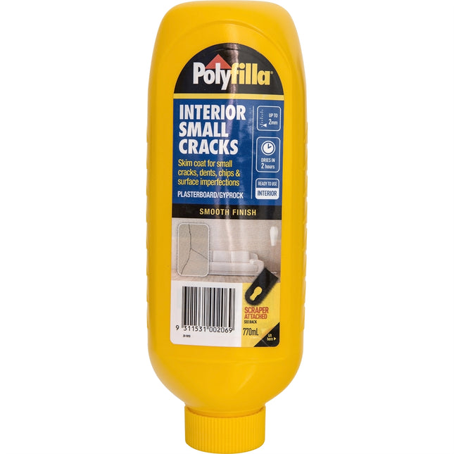 Polyfilla Interior Small Cracks 2mm Skim Coat Smooth Finish Interior 770ml