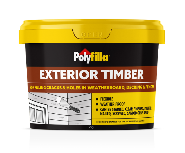 Polyfilla Exterior Flexible Timber Woodfiller 2Kg