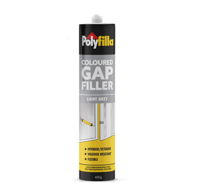 Poly Coloured Gap Filler Acrylic Sealant Int & Ext [Light Grey]