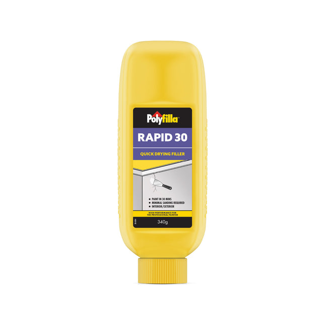 Polyfilla Rapid 30 340g Your Go-To Quick-Set Filler for Interior and Exterior Surfaces