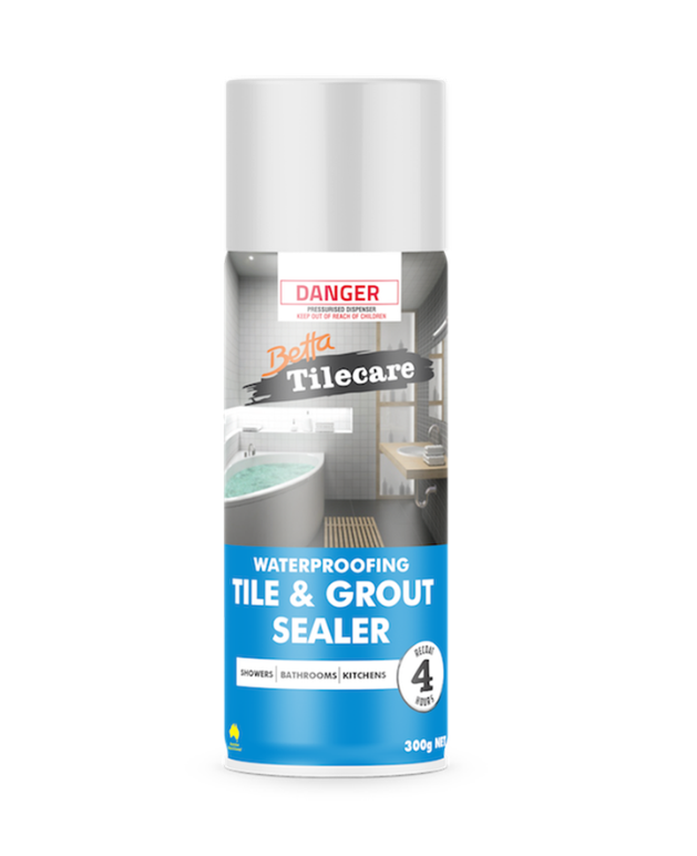 Betta Tilecare Waterproofing Tile & Grout Sealer, 300g Aerosol, Fast Drying