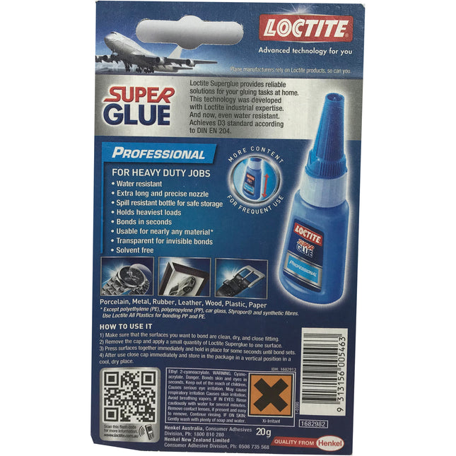 Loctite Super Glue Professional Water Resistant 20g