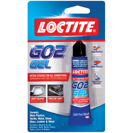 Loctite GO2 Gel Extra Strong All Conditions Shock, Water And Temperature Resistant 18ml
